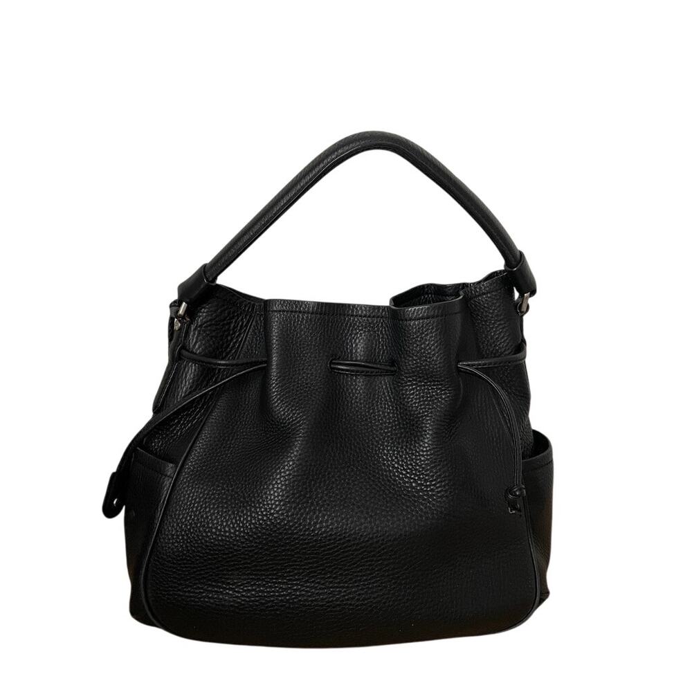 Cole Haan Black Pebbled Leather Shoulder Bag